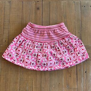 Hanna andersson pink floral striped skort